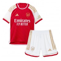 Arsenal Ben White #4 Domáci Detský futbalový dres 2023-24 Krátky Rukáv (+ trenírky)